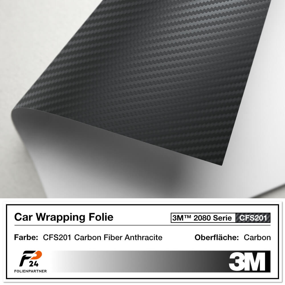 3M 2080 CFS201 Carbon Anthracite Car Wrap Autofolie 