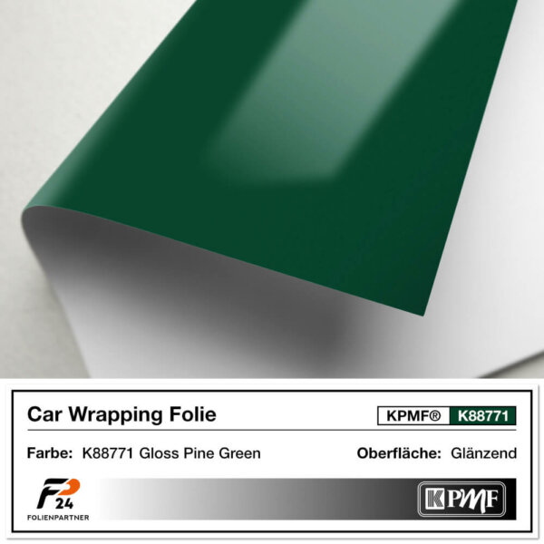 kpmf k88771 gloss pine green car wrap autofolie 2