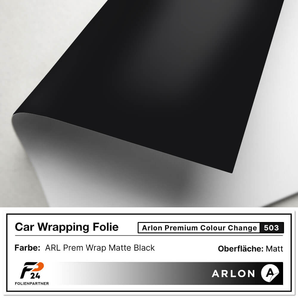 Arlon Premium Colour Change 503 Matte Black Car Wrap Autofolie