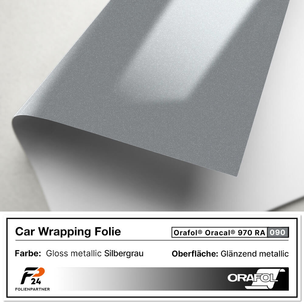 Car Wrapping Folie von Oracal. Silbergrau metallic (Rapid Air